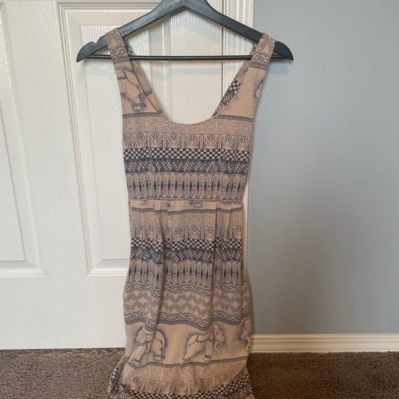 Blue and Beige Dress - Picture 2 of 7